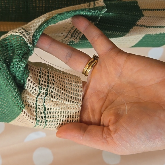 Free People We The Free Del Mar Cabana Shirt Green Sz L - Picture 5 of 6